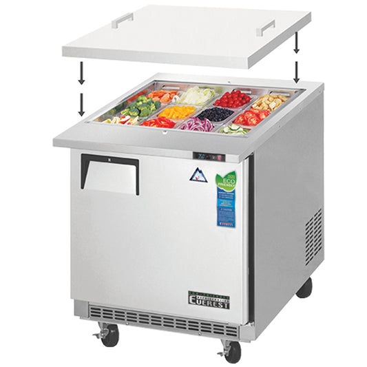Everest EOTP1 28" Open Top Prep Table Refrigerator