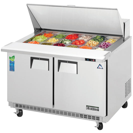 Everest Refrigeration EPBR2 47 1/2" EPB Series Mega Top Sandwich/Salad Prep Table w/ Refrigerated Base, 115v
