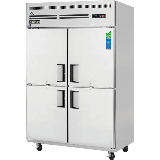 Everest Refrigeration ESRH4 49.625 Inch Two Section Four Half Door Upright Reach-In Refrigerator 48 Cubic Feet