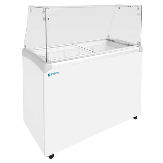 Excellence EDC-8HC 47.5" Flat Glass Ice Cream Dipping Cabinet