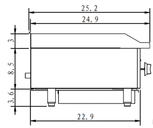 SABA MG-48 48" Gas Griddle 120,000 BTU