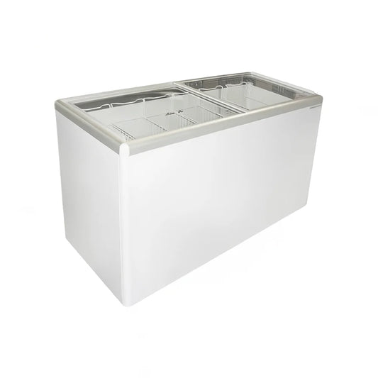 Excellence Industries EURO-16HC 59 1/4" Mobile Ice Cream Freezer w/ 18 Can Capacity - White, 115v