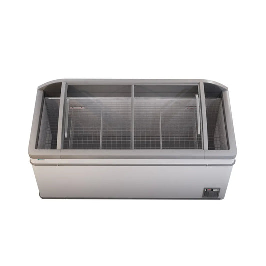 Excellence HR-21H (SIDE) 83" Curved Lid Dual Temp Ice Cream Display Freezer, 30.9 cu. ft.