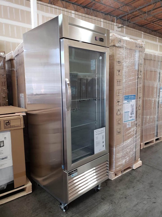 Dukers D28F-GS1 Bottom Mount Glass Single Door Commercial Reach-in Freezer