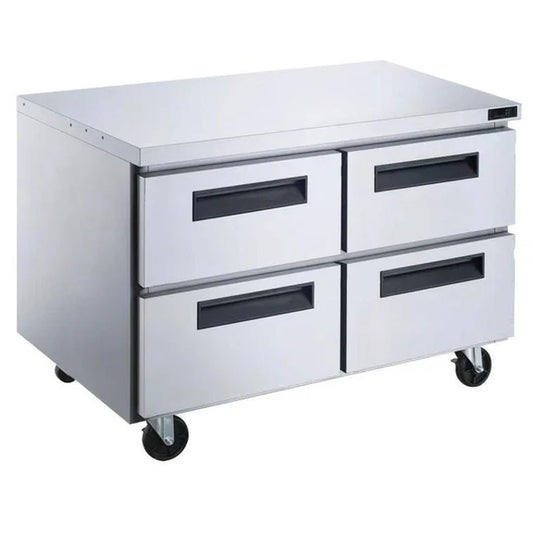 Dukers DUC36R-D4 4-Drawer Undercounter Commercial Refrigerator in Stainless Steel