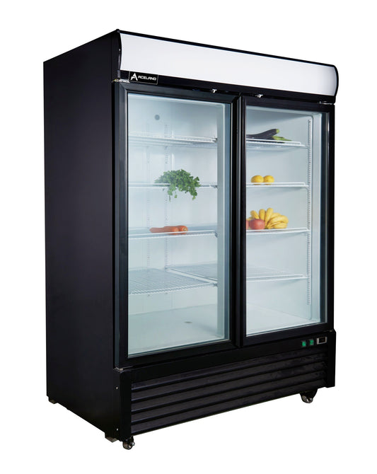 Aceland APR-49BG 54.1" Double Swing Door Merchandiser Refrigerator 43 cu.ft
