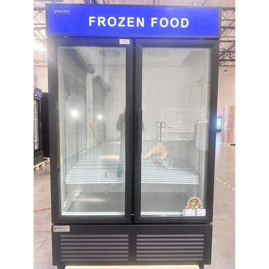 ALK SDGF40'' 48"WIDE TWO SECTION GLASS DOOR DISPLAY FREEZER NO WHEELS (WHEELS ARE NOT PRE-INSTALLED)