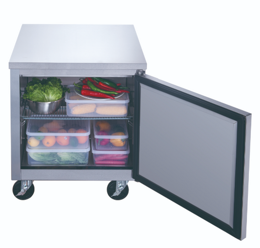 Dukers DUC29R Single Door Undercounter Refrigerator in Stainless Steel