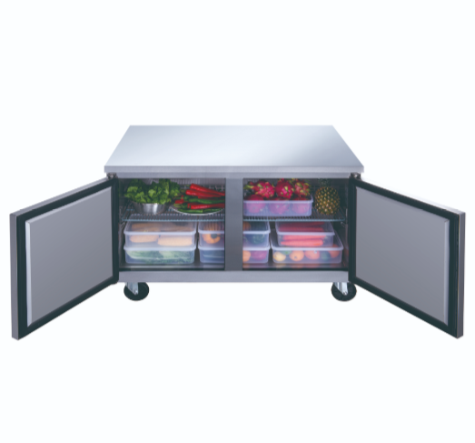 Dukers DUC48R 2-Door Undercounter Refrigerator in Stainless Steel