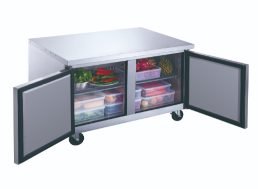 Dukers DUC48F 2-Door Undercounter Freezer in Stainless Steel