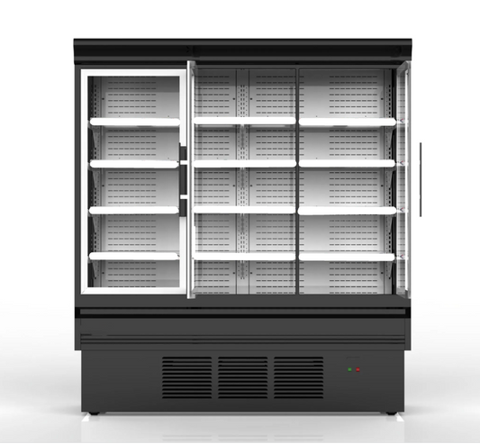 OFC78-Hinged Door 78" Air Curtain Merchandiser Multideck Open Chiller 36.02 cu ft - Hinged Door