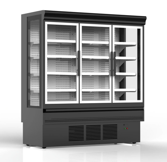 OFC78-Hinged Door 78" Air Curtain Merchandiser Multideck Open Chiller 36.02 cu ft - Hinged Door