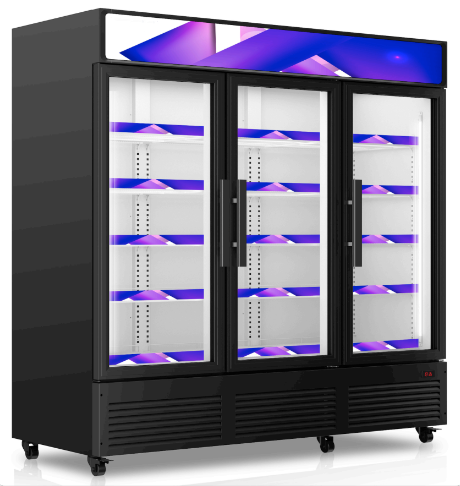 ALK TGDR70  70.9" Three Swing Door Merchandiser Refrigerator No Wheels (WHEELS ARE NOT PRE-INSTALLED)