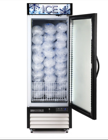MXM1-23FHC-ICE Maxx Cold Single Glass Door Ice Merchandiser Freezer, 23 cu. ft. Storage Capacity, in White MXM1-23FHC-ICE Maxx Cold Single Glass Door Ice Merchandiser Freezer, 23 cu. ft. Storage Capacity, in White