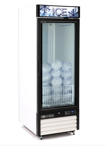 MXM1-23FHC-ICE Maxx Cold Single Glass Door Ice Merchandiser Freezer, 23 cu. ft. Storage Capacity, in White MXM1-23FHC-ICE Maxx Cold Single Glass Door Ice Merchandiser Freezer, 23 cu. ft. Storage Capacity, in White