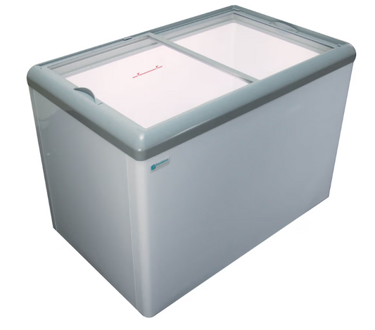 Excellence HB-20HCD 71" Dual Temp Glass Chest Refrigerator/Freezer, 20 cu. ft.