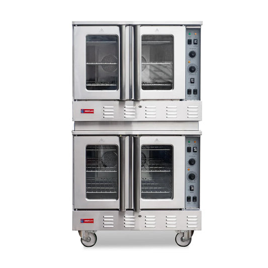 Commercial Convection Oven, WESTLAKE GCO511S 39" Double Deck Full Size Commercial Gas Convection Oven with Legs - 120,000 BTU