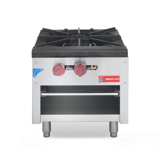 Commercial Stock Pot Range, WESTLAKE SP-1M 18" Countertop Gas Stock Pot Burner, 1 Burner Stock Pot Stove - 80,000 BTU
