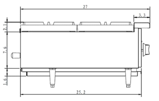 SABA HP-6 6 Plate Gas Hot Plate 150,000 BTU