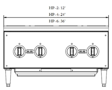 SABA HP-6 6 Plate Gas Hot Plate 150,000 BTU SABA HP-6 6 Plate Gas Hot Plate 150,000 BTU