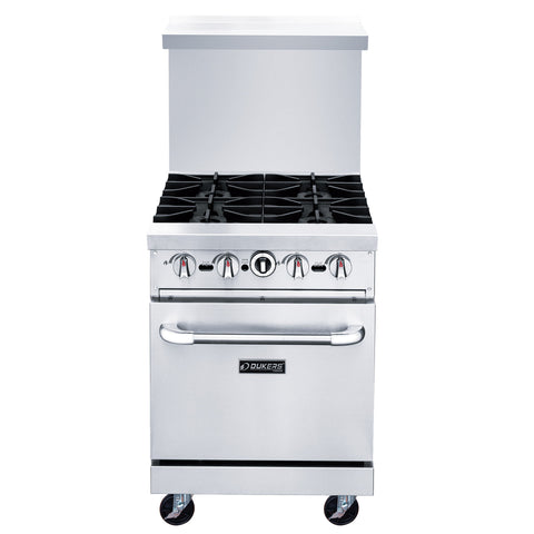 Dukers DCR24-4B 24″ Gas Range with Four (4) Open Burners Dukers DCR24-4B 24″ Gas Range with Four (4) Open Burners