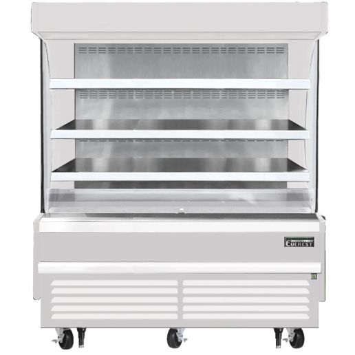Everest EOMV-60-W-28-S Open Air Merchandiser 6 Shelves 15.4 cu.ft.