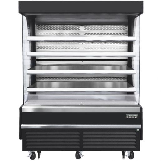 Everest EOMV-72-B-28-T Black 73-1/4" Vertical Air Curtain Merchandiser