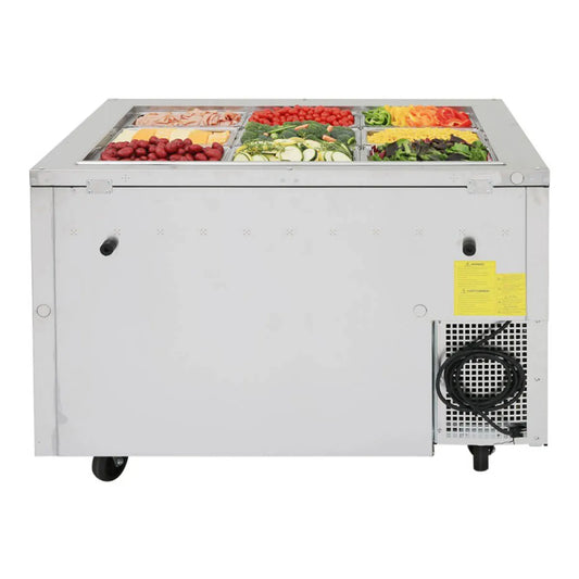 Turbo Air JBT-48-N 47" J Series Refrigerated Buffet Table, (2) Section, (9) Pan, 11.0 cu. ft.