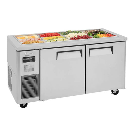 Turbo Air JBT-60-N 59" J Series Refrigerated Buffet Table, (2) Section, (12) Pan, 15.0 cu. ft.