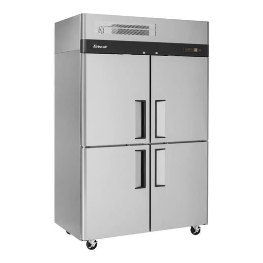 Turbo Air M3R47-4-N 51" Two Section Reach-In Refrigerator w/ 4 Half Solid Doors, Top Mount, Aluminum Interior, 42 cu. ft.