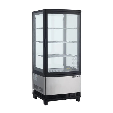 Maxx Cold MECR-31D 16" Self Service Countertop Refrigerated Display Case with 2 Pass-Thru Hinged Glass Doors , 3 Shelves - 2.89 cu. ft. Maxx Cold MECR-31D 16" Self Service Countertop Refrigerated Display Case with 2 Pass-Thru Hinged Glass Doors , 3 Shelves - 2.89 cu. ft.