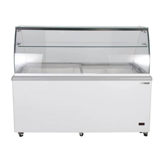 Maxx Cold MXDC-12 70" Curved Glass Ice Cream Dipping Cabinet