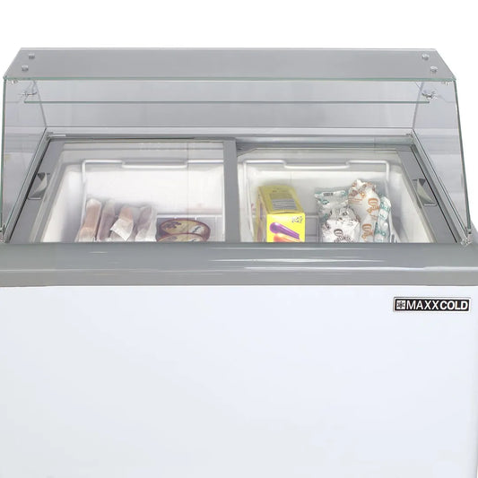 Maxx Cold MXDC-8 51" Curved Glass Ice Cream Dipping Cabinet