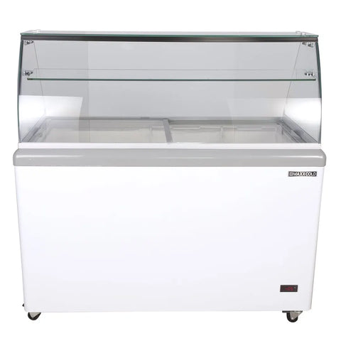 Maxx Cold MXDC-8 51" Curved Glass Ice Cream Dipping Cabinet Maxx Cold MXDC-8 51" Curved Glass Ice Cream Dipping Cabinet