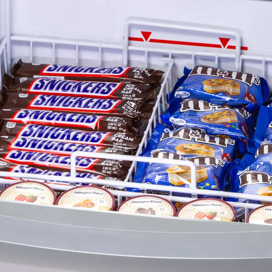 Maxx Cold MXF32CHC-3 32" Curved Lid Ice Cream Display Freezer, 4.87 cu. ft.