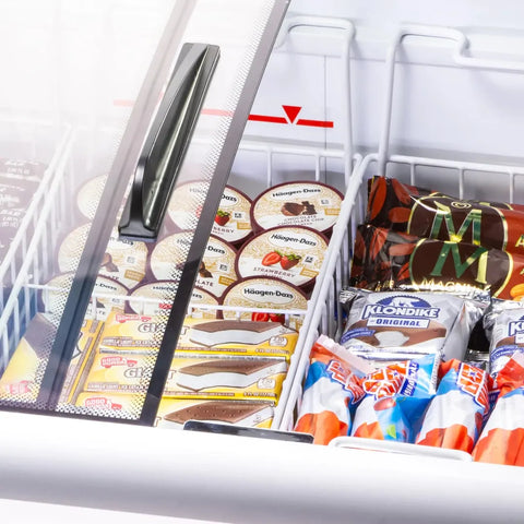 Maxx Cold MXF48CHC-5 47" Curved Lid Ice Cream Display Freezer, 8.62 cu. ft. Maxx Cold MXF48CHC-5 47" Curved Lid Ice Cream Display Freezer, 8.62 cu. ft.