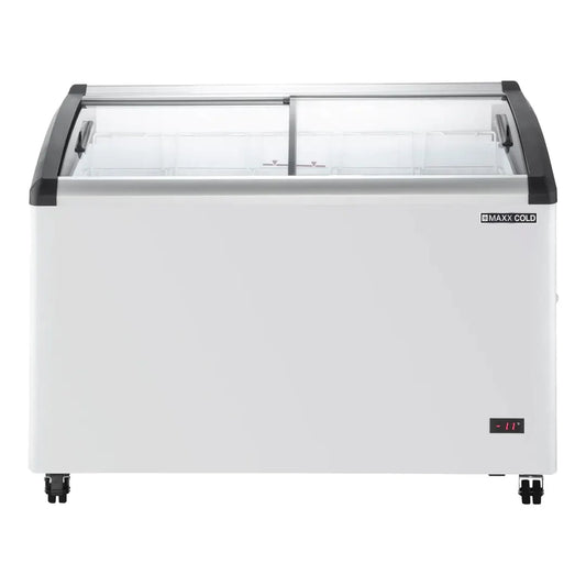 Maxx Cold MXF48CHC-5 47" Curved Lid Ice Cream Display Freezer, 8.62 cu. ft.
