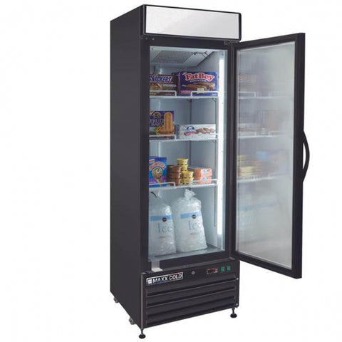 MXM1-23FBHC Maxx Cold Single Door, Glass Door Freezer Merchandiser, Black, 23 Cu ft MXM1-23FBHC Maxx Cold Single Door, Glass Door Freezer Merchandiser, Black, 23 Cu ft