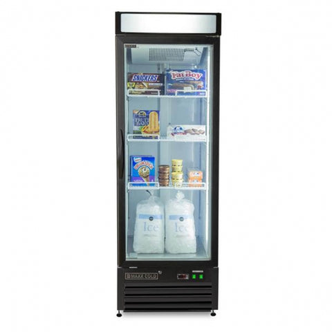 MXM1-23FBHC Maxx Cold Single Door, Glass Door Freezer Merchandiser, Black, 23 Cu ft MXM1-23FBHC Maxx Cold Single Door, Glass Door Freezer Merchandiser, Black, 23 Cu ft