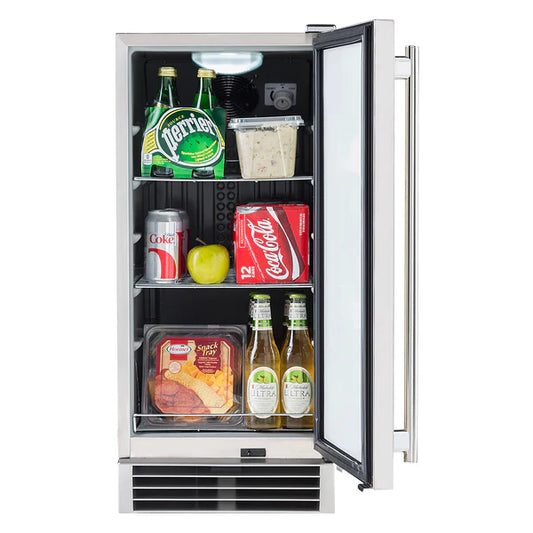 Maxx Ice Compact Outdoor Refrigerator, 15"W, 3 cu. ft. Capacity, in Stainless Steel (MCR3U-OHC)