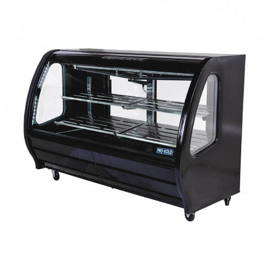 Pro-Kold DDC 80 Refrigerated Curved Glass Deli Display Case - 74"W