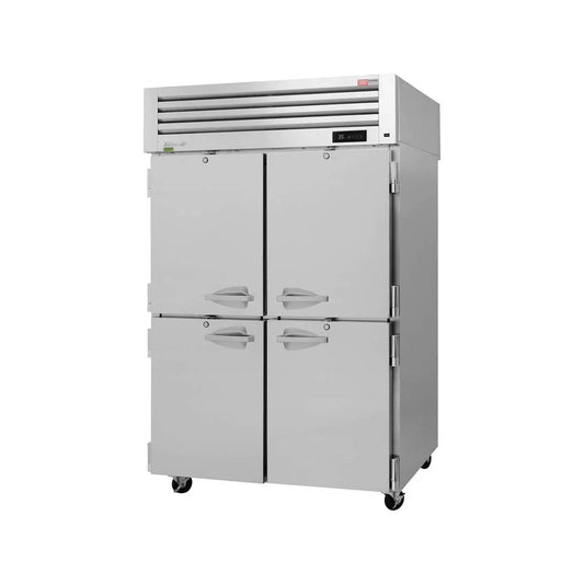 Turbo Air PRO-50-4R-N 51" Two Section Reach-In Refrigerator w/ 4 Solid Half Doors, Top Mount, Stainless Steel, 48 cu. ft.