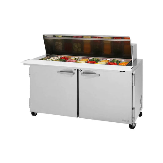 Turbo Air PST-60-24-N 60" Mega Top Sandwich/Salad Prep Table w/ 2 Doors, 24 Pans