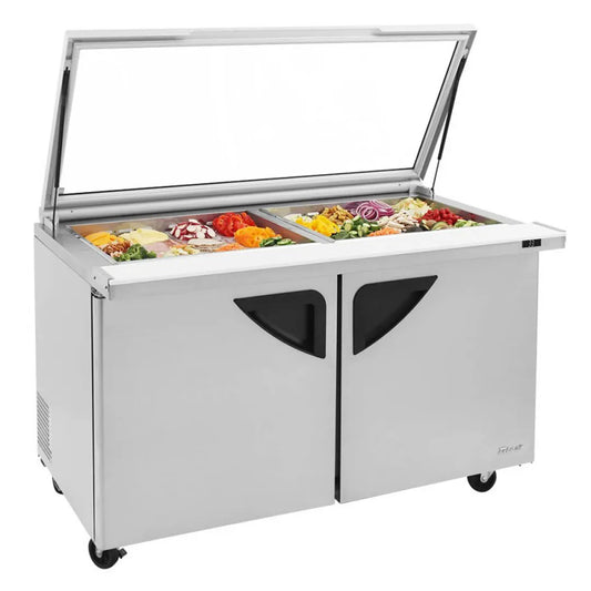 Turbo Air TST-60SD-24-N-GL 60" Mega Top Sandwich/Salad Prep Table w/ 2 Doors, 24 Pans