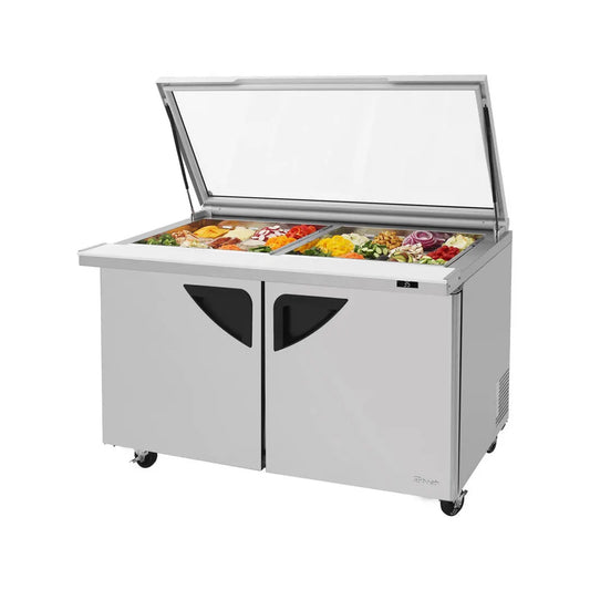 Turbo Air TST-60SD-24-N-GL 60" Mega Top Sandwich/Salad Prep Table w/ 2 Doors, 24 Pans