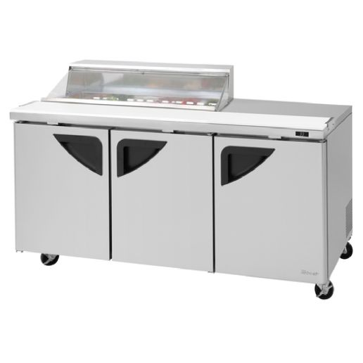Turbo Air TST-72SD-12S-N-CL Super Deluxe Sandwich/Salad Unit Three-section 72-5/8"W 30"D X 37-5/8"H