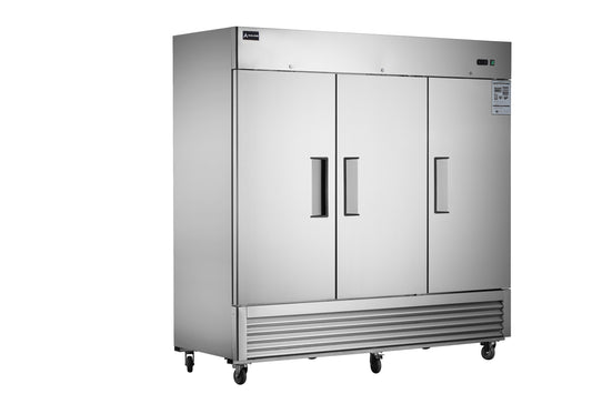 ⚡Flash Sale⚡Aceland AF-82B 3 door 82" Stainless Steel Reach in Upright Freezer 72 Cu. Ft