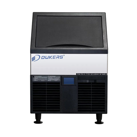 Dukers DIM-300 30" Air Cooled Half Cube 312 lb Undercounter Ice Machine with 88 lb Bin