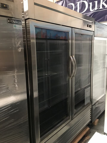 Dukers D55F-GS2 Bottom Mount Glass 2-Door Commercial Reach-in Freezer