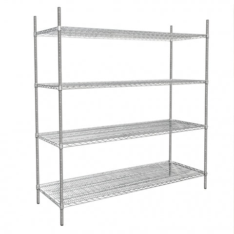 WSC-1872 18"W Chrome Plated Heavy Duty Commercial-Grade Wire Shelving 18x72"